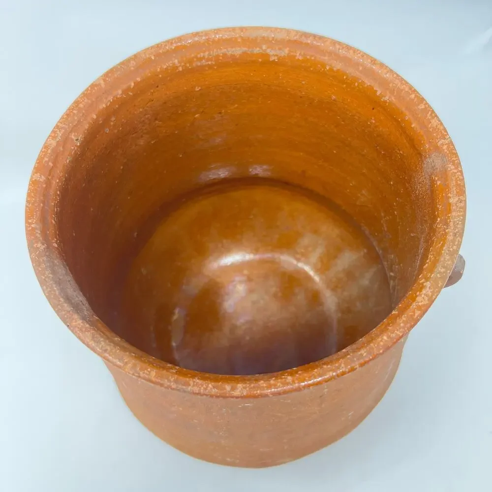 Antique Greek Terracotta Olive Oil Pot Pithari Jar Signed Ophrisi Crock 9 Inches